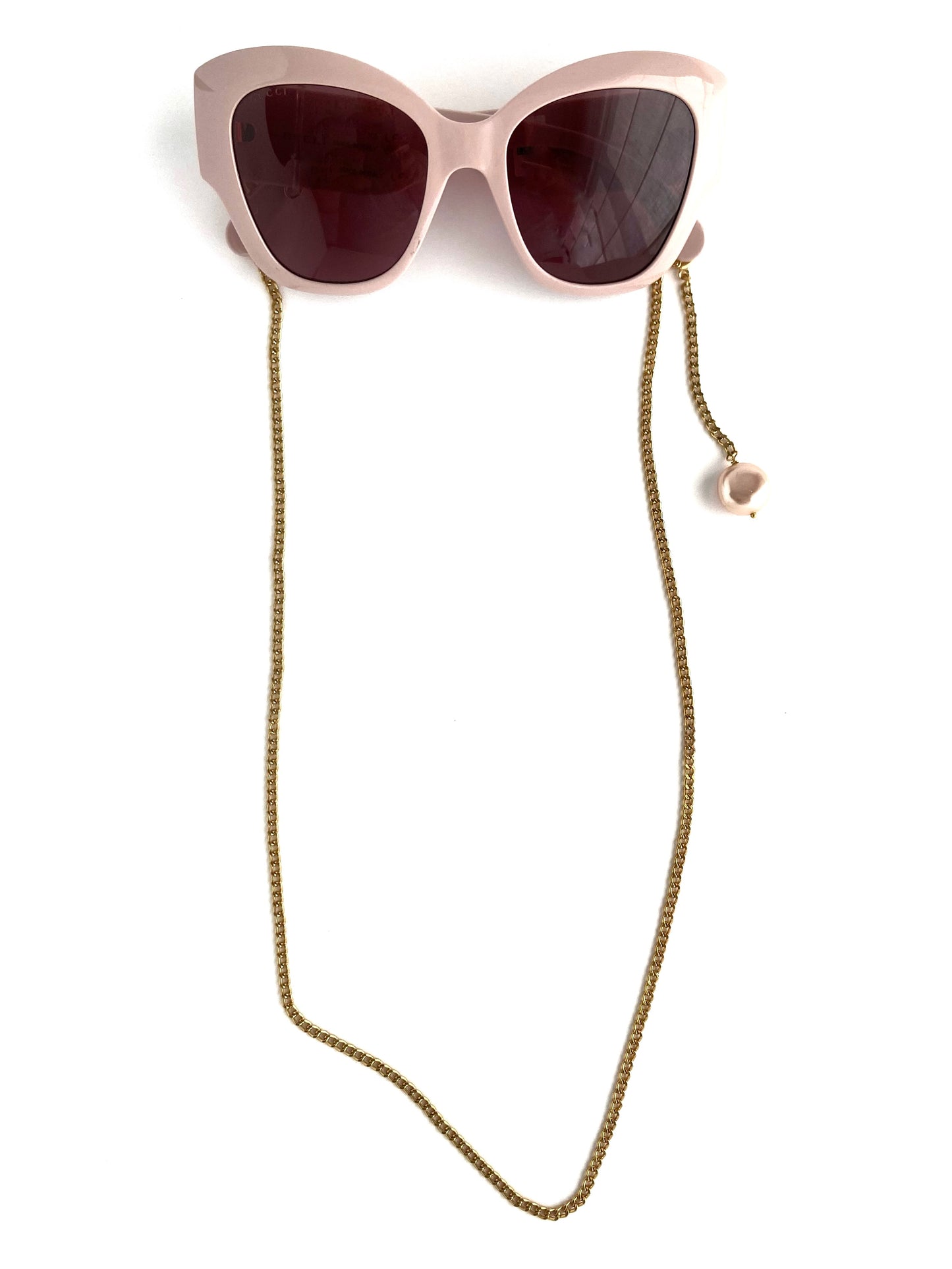 Corrente de Óculos Drop - Pérola Rosa
